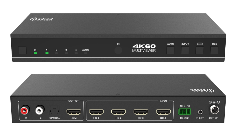 Бесподрывный коммутатор Infobit iSwitch 401MV 4K60 4x1 HDMI